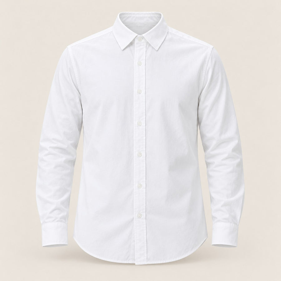 Men's Plus Size Long-Sleeve Button-Down Shirt