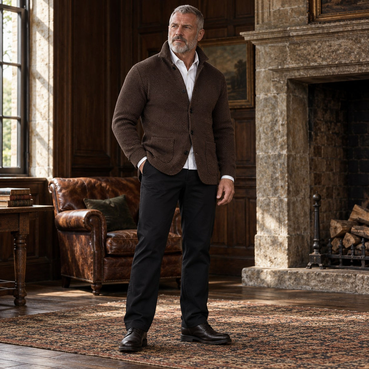 The Club Room — Men's Plus Size Long-Sleeve Button-Down Shirt in White